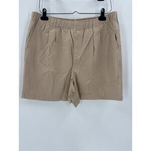 Monterey Bay Shorts Womens Medium Beige Khaki Stretchy Pockets Cotton Blend